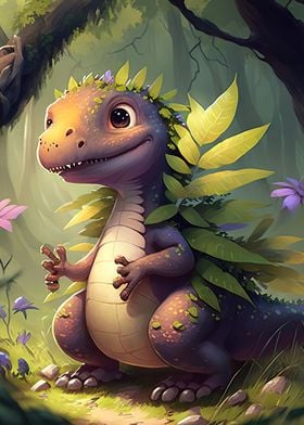 Cute dinosaur animal