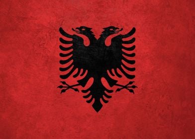 Flag of Albania on Wall