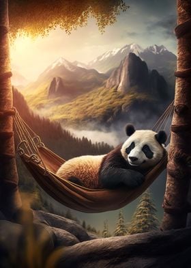 Chilling Hammock Panda