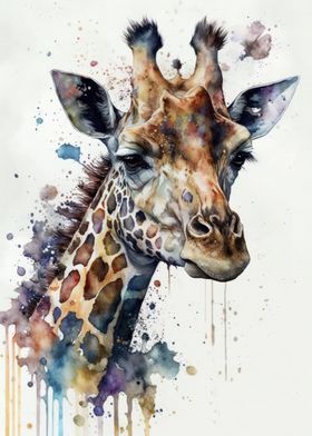 Giraffe Watercolor