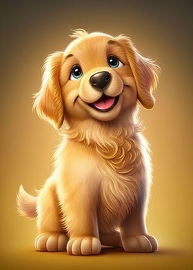 Golden Retriever Cartoon