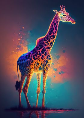 colourful giraffe