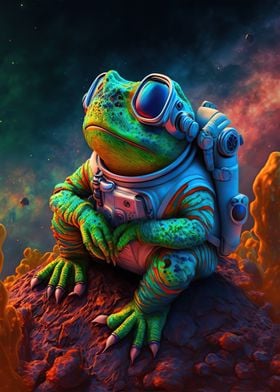frog space astronaut