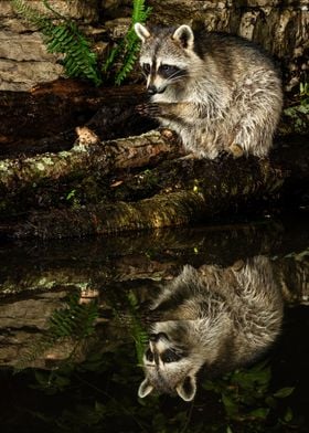 Raccoon Prayerful Moment