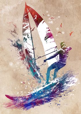 Surfer sport art