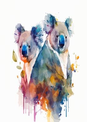 Koala Bear Watercolor Art