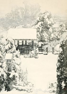 Ukiyo e Snow At Nakazato