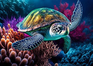 Sea Turtle watercolour