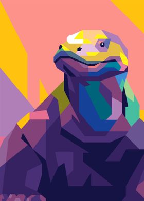 Komodo Dragon Pop Art