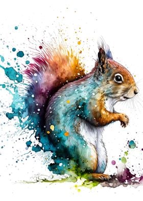 Squirrel Watercolour 