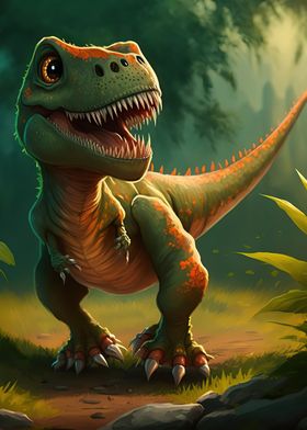 Cute dinosaur animal