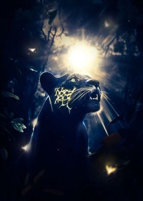 Blue and Gold Panther