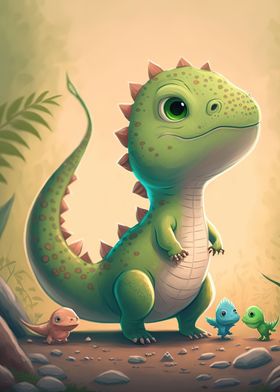 Cute dinosaur animal