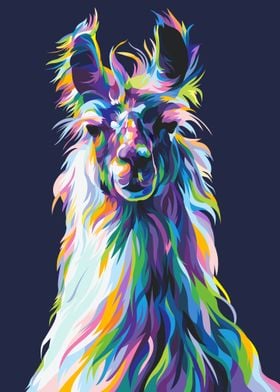 Llama in pop art