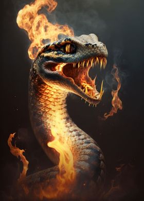 Snake with fire