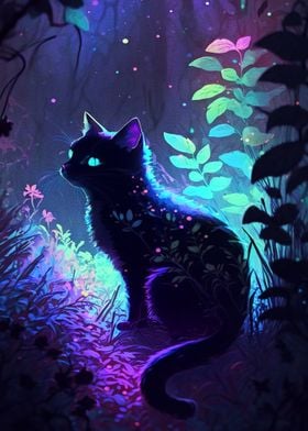 Illustration Black Cat