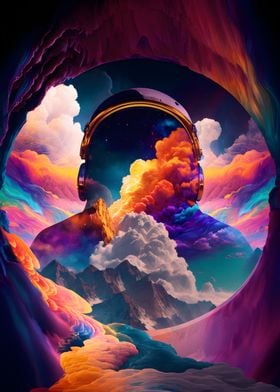 space clouds colorful