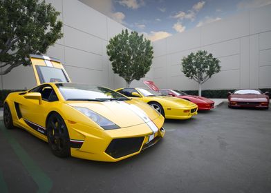 yellow sport cars