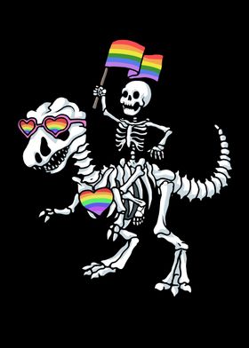 LGBT Skeleton Dinosaur