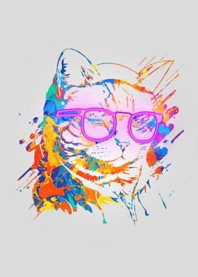 Hipster Cute Funny Cat