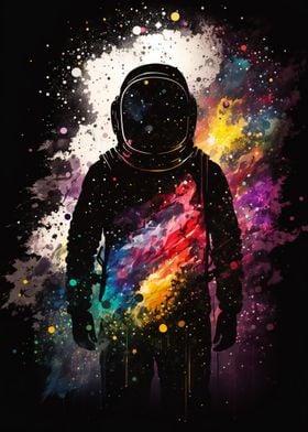 Astronaut color splash