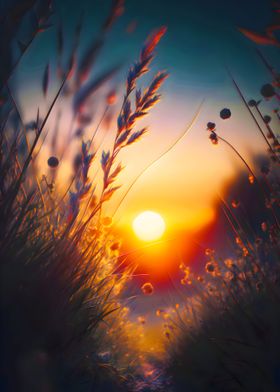 Reed Grass Sunrise Sunset