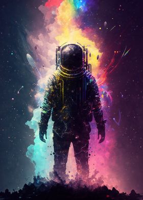Colorful astronaut