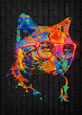 Hipster Cute Funny Cat