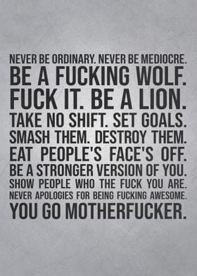 Never Be Ordinary