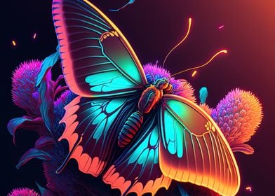Tropics Butterfly Neon