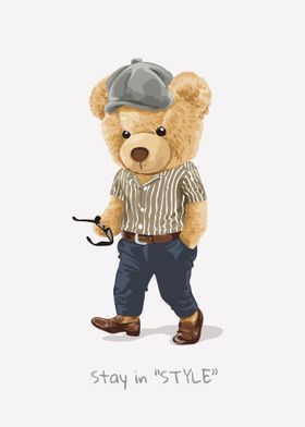 Bear toy in fashion