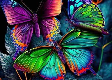 Tropics Butterfly Neon
