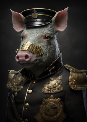 Portrait of a pig 4