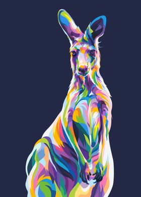 kangaroo in pop art