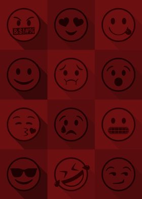 Emoji Expressions Red