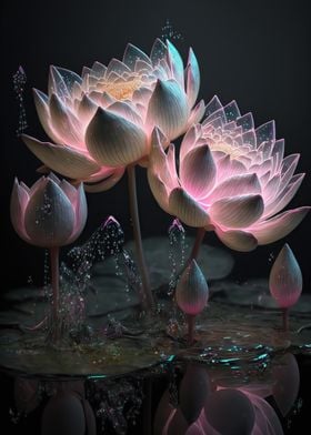 pink lotus flowers