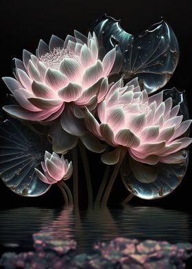 pink lotus flowers