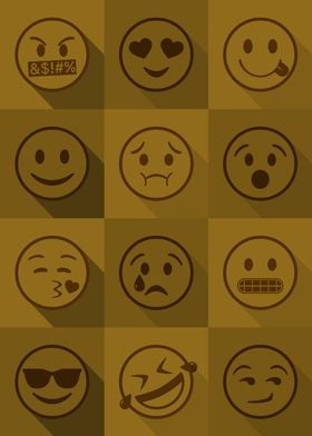 Emoji Expressions Yellow