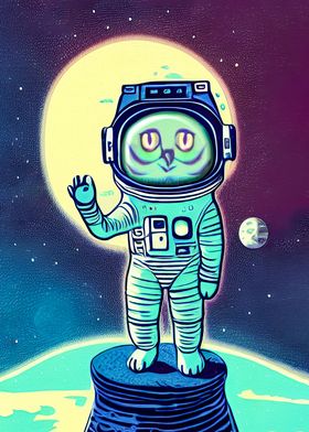 owl astronaut