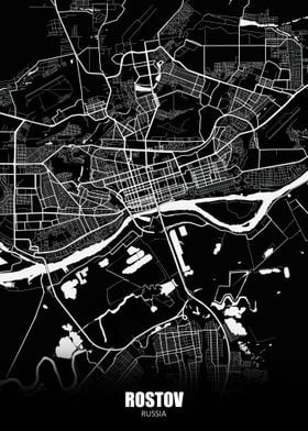 Rostov Russia Dark Map