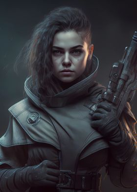 Girl with gun