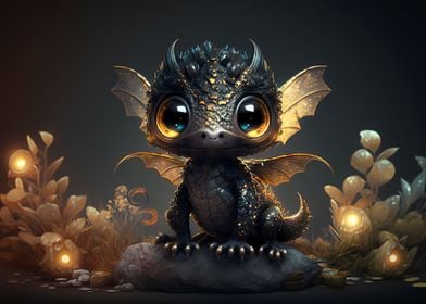 Black Baby Dragon