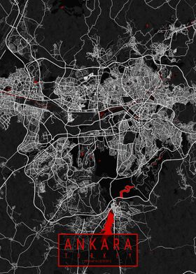 Ankara City Map Oriental