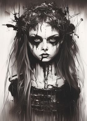 Horror gothic girl