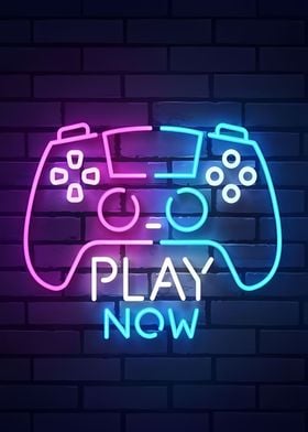 Gaming play neon