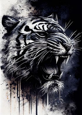 Hissing Tiger Ink Wash