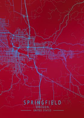 Springfield USA City Map