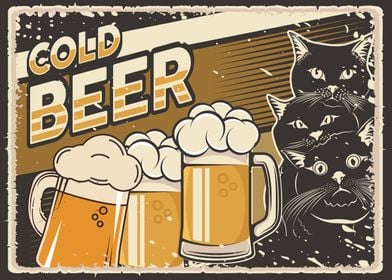 Cats cold Beer Mugs