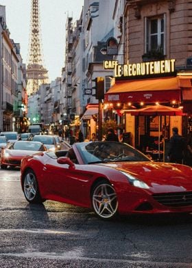 Ferraris in Rainy Paris