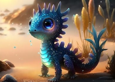 Baby Dragon on the Beach